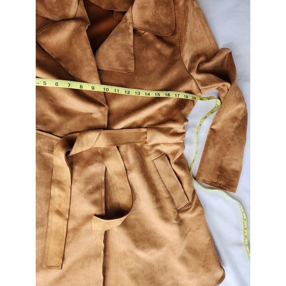 Urban Republic Faux Suede Women/S Long Duster Trench Jacket polyester/spandex - Picture 8 of 9